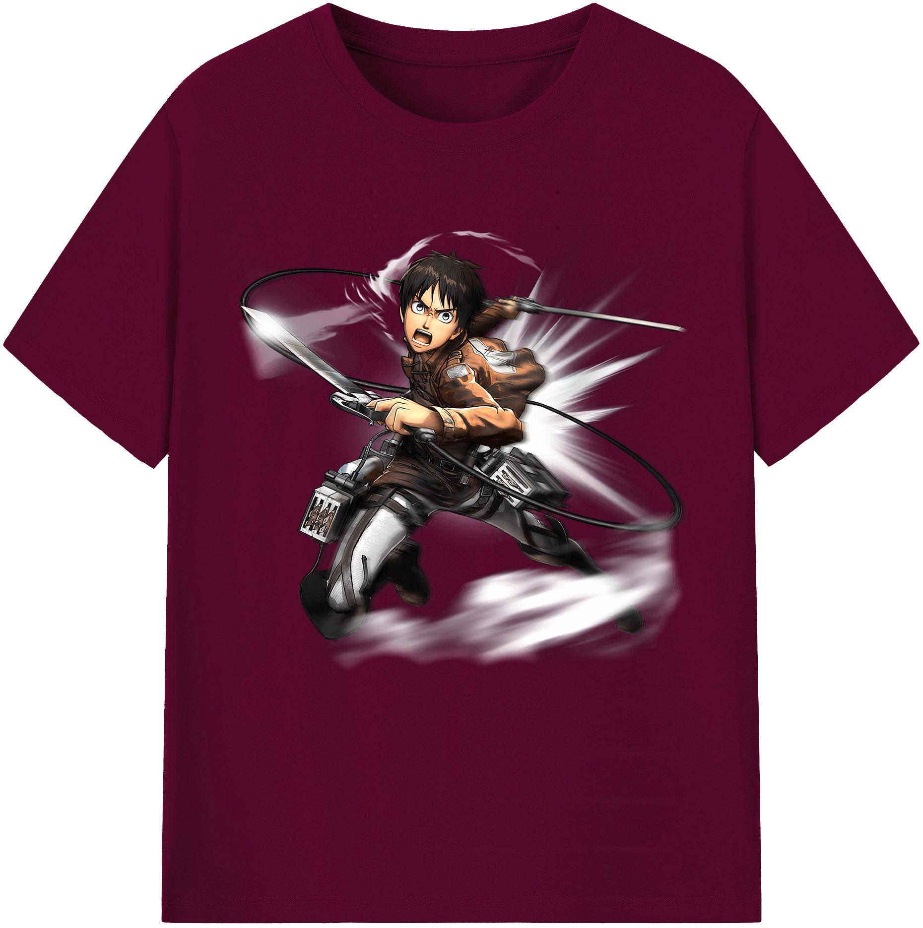 （画像用） 進撃の巨人 エレン･イェーガー Attack on Titan Eren Jäger レディースカジュアルプリントTシャツ（綿100％）